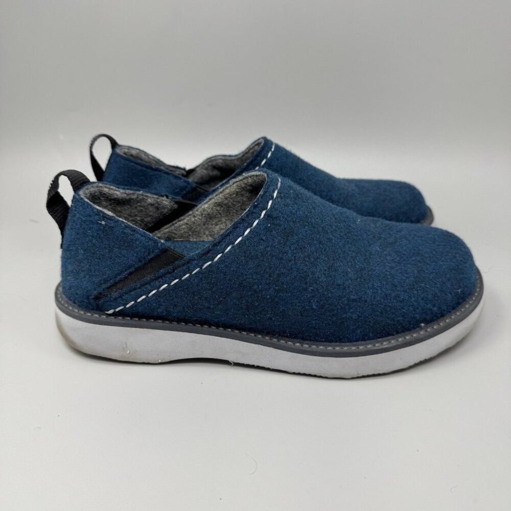 Samuel Hubbard Men's 8M "Spring Back" Navy Blue Felted Fleece Slip-On Shoes